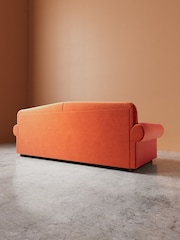 Swoon Burnt Orange Aberton Easy Velvet 3 Seater Sofa - Image 6 of 6