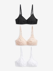 Черный/белый/телесный - Nursing Cotton Blend Ultimate Comfort Bras 3 Pack B-G - Image 2 of 5