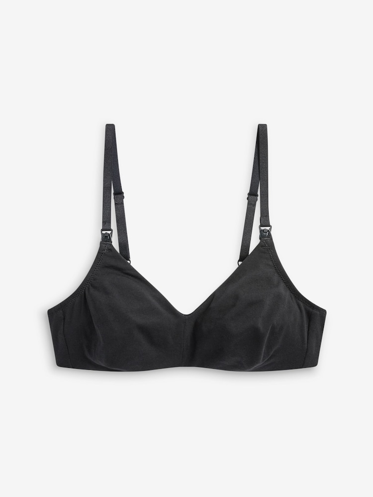 Czarny/biały/cielisty - B-G Nursing Cotton Blend Ultimate Comfort Bras 3 Pack - Image 3 of 5