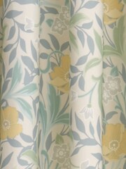 D&D Blue Sandringham Pair of Pencil Pleat Curtains With Tie Backs - Image 3 of 3