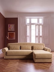 Swoon Biscuit Aberton Easy Velvet Right Hand Corner Sofa - Image 1 of 6