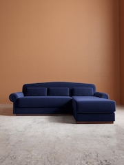 Swoon Ink Aberton Easy Velvet Right Hand Corner Sofa - Image 2 of 6