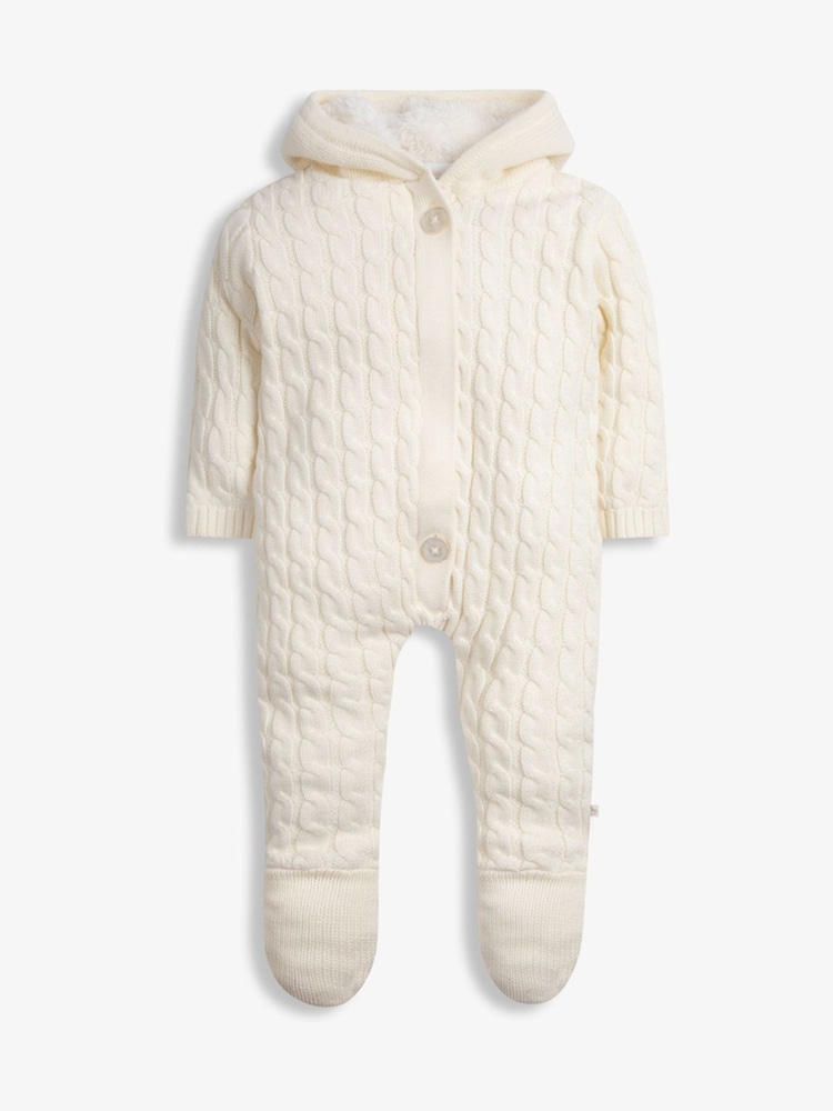 The Little Tailor Baby 100% Cotton Soft Knitted Pramsuit - Image 5 of 7