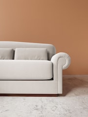 Swoon Ecru Aberton Easy Velvet Left Hand Corner Sofa - Image 3 of 6