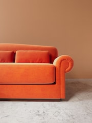 Swoon Burnt Orange Aberton Easy Velvet Left Hand Corner Sofa - Image 3 of 6