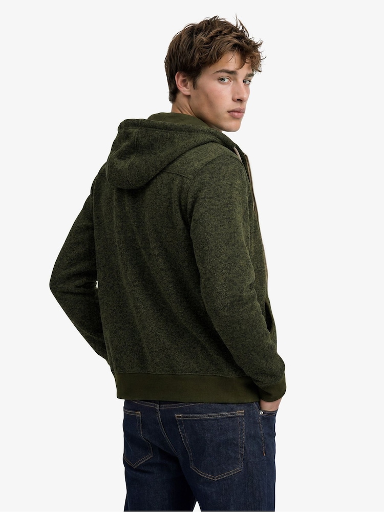 Superdry Green Storm Fleece Zip Hoodie - Image 2 of 7 Superdry Green Storm Fleece Zip Hoodie - Image 2 of 7