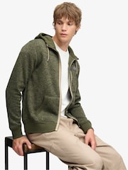 Superdry Green Storm Fleece Zip Hoodie - Image 7 of 7