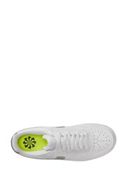 Nike White/Silver Court Vision Low Trainers - Image 3 of 4