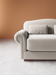 Swoon Ecru Aberton Easy Velvet 2 Seater Sofa - Image 4 of 6