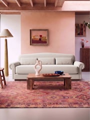 Swoon Ecru Aberton Easy Velvet 3 Seater Sofa - Image 1 of 6