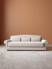 Swoon Ecru Aberton Easy Velvet 3 Seater Sofa - Image 2 of 6