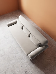 Swoon Ecru Aberton Easy Velvet 3 Seater Sofa - Image 5 of 6