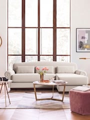 Swoon Ecru Aberton Easy Velvet Right Hand Corner Sofa - Image 1 of 6