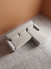 Swoon Ecru Aberton Easy Velvet Right Hand Corner Sofa - Image 5 of 6
