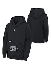 Fanatics Youth 100% Cotton Brooklyn Nets Jordan Statement Courtside Black Hoodie - Image 1 of 3