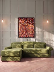 Swoon Fern Aberton Easy Velvet Left Hand Corner Sofa - Image 1 of 6