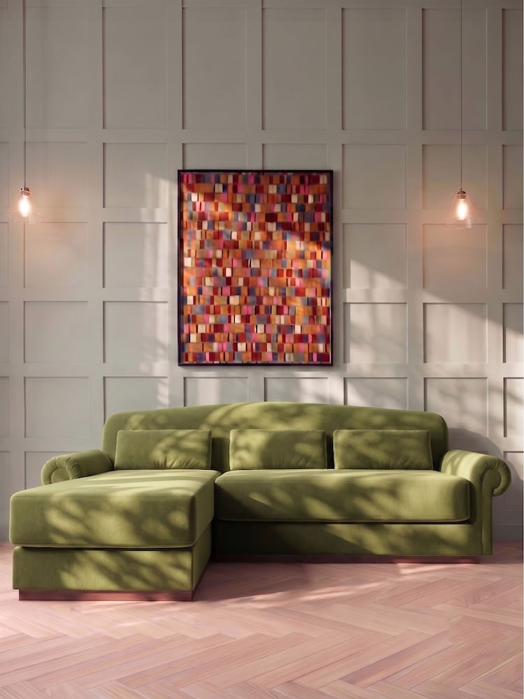 Swoon Fern Aberton Easy Velvet Left Hand Corner Sofa - Image 1 of 6 Swoon Fern Aberton Easy Velvet Left Hand Corner Sofa - Image 1 of 6