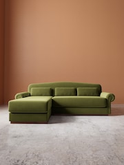 Swoon Fern Aberton Easy Velvet Left Hand Corner Sofa - Image 2 of 6