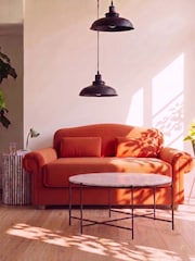 Swoon Burnt Orange Aberton Easy Velvet 2 Seater Sofa - Image 1 of 6