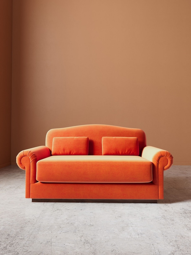 Swoon Burnt Orange Aberton Easy Velvet 2 Seater Sofa - Image 2 of 6 Swoon Burnt Orange Aberton Easy Velvet 2 Seater Sofa - Image 2 of 6