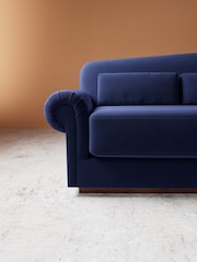 Swoon Ink Aberton Easy Velvet 3 Seater Sofa - Image 4 of 6