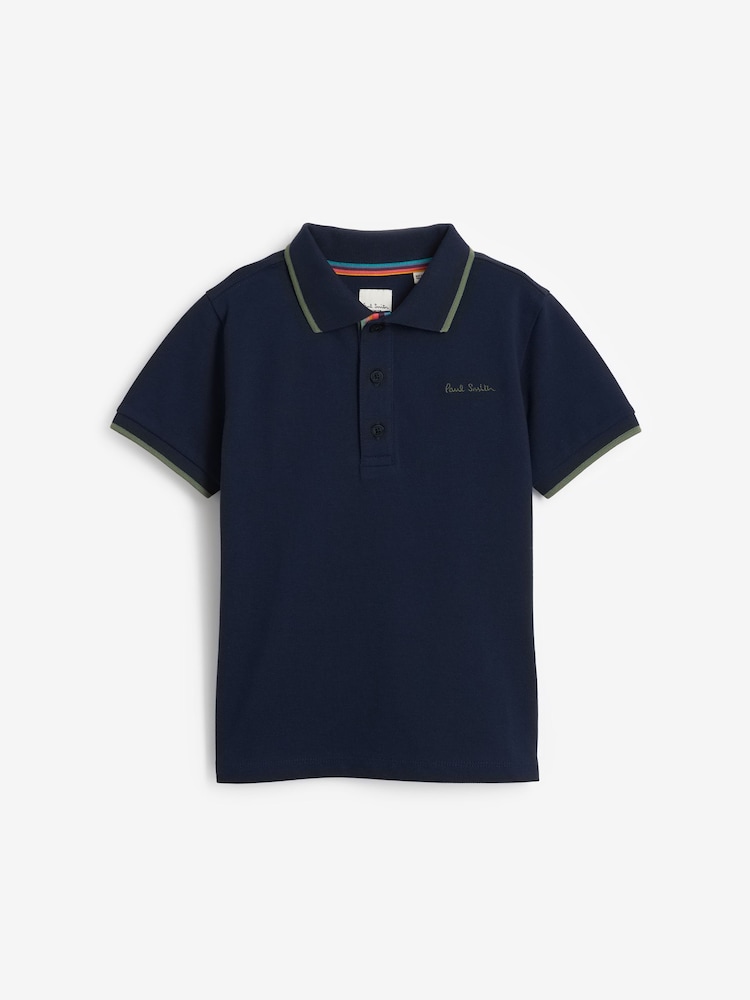 Paul Smith Junior Boys Short Sleeve Signature 100% Cotton Polo Shirt - Image 1 of 4