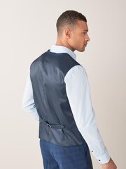 Bright Blue Check Tailored Fit Suit: Waistcoat - Image 5 of 7