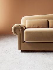 Swoon Biscuit Aberton Easy Velvet 3 Seater Sofa - Image 3 of 6