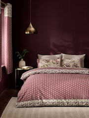 Catherine Lansfield Red Kashmir Easy Care Duvet Cover and Pillowcase Set - Image 2 of 4