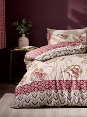 Catherine Lansfield Red Kashmir Easy Care Duvet Cover and Pillowcase Set - Image 4 of 4