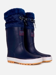 Muddy Puddles Blue Fleece Lined Puddleflex Wellies - Image 4 of 6