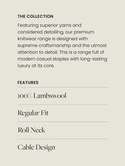 Ecru White Premium Lambswool Cable Layer Jumper - Image 8 of 8