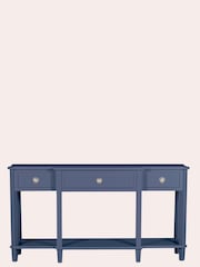 Laura Ashley Dusky Seaspray Henshaw 3 Drawer Triple Console Table - Image 4 of 7