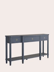 Laura Ashley Dusky Seaspray Henshaw 3 Drawer Triple Console Table - Image 5 of 7