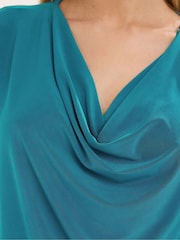 Star by Julien MacDonald Green Cowl Neck Batwing Top - Image 4 of 6