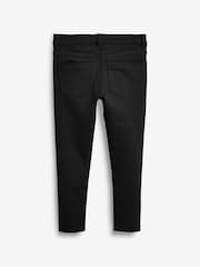 Dark Black Regular Length Jersey Stretch Skinny School Trousers (3-18yrs) - Image 6 of 7