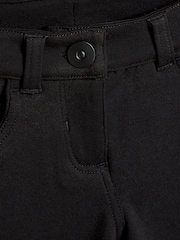 Dark Black Regular Length Jersey Stretch Skinny School Trousers (3-18yrs) - Image 7 of 7
