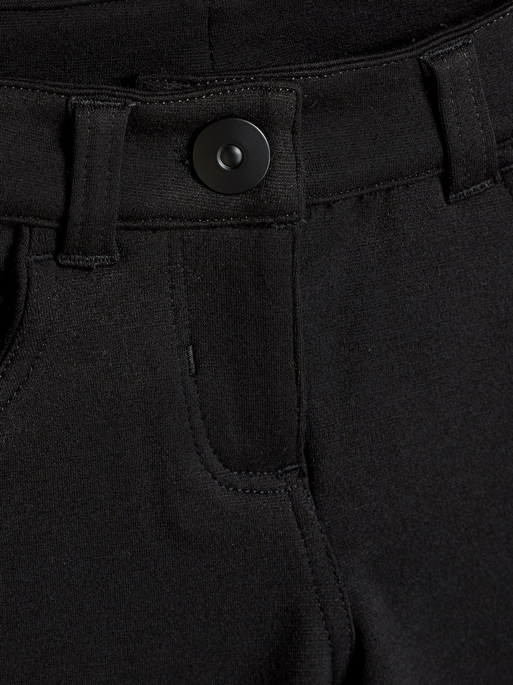 Dark Black Regular Length Jersey Stretch Skinny School Trousers (3-18yrs) - Image 7 of 7