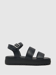 Schuh Tara Chunky Black Sandals - Image 1 of 3