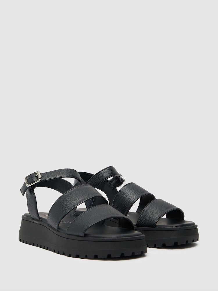 Schuh Tara Chunky Black Sandals - Image 2 of 3