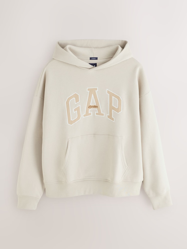 Gap Cream London Arch Logo Hoodie - Image 1 of 4