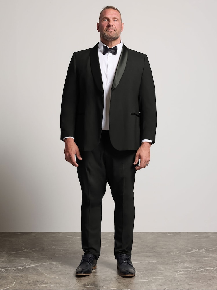 BadRhino Big & Tall Shawl Dinner Jacket Regular & Long Fit - Attēls 2 no 6 BadRhino Big & Tall Shawl Dinner Jacket Regular & Long Fit - Attēls 2 no 6