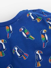 JoJo Maman Bébé Cobalt Kids' Cobalt Toucan & Parrot Print Sweatshirt - Image 2 of 2