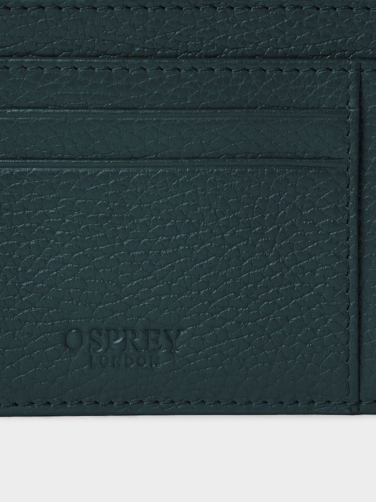 Osprey London Green The Jacob Leather Zip Card Holder - Image 5 of 5 Osprey London Green The Jacob Leather Zip Card Holder - Image 5 of 5