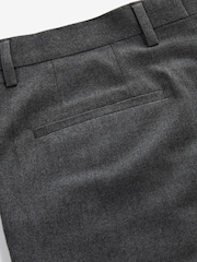 Charcoal Grey Relaxed Tapered Relaxed Fit Brushed Flannel Trousers - Image 8 of 9