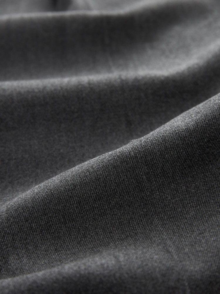 Charcoal Grey Relaxed Tapered Relaxed Fit Brushed Flannel Trousers - Image 9 of 9