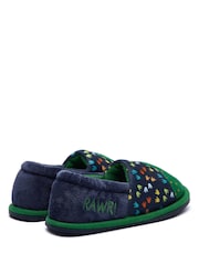 Harry Bear Blue Dinosaur Printed Slippers - Image 3 of 5