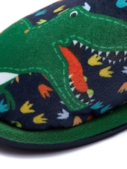 Harry Bear Blue Dinosaur Printed Slippers - Image 5 of 5