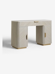 Light Grey Valencia 1 Drawer 2 Doors Solid Mango Wood Dressing Table - Image 10 of 12