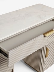Light Grey Valencia 1 Drawer 2 Doors Solid Mango Wood Dressing Table - Image 7 of 12